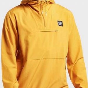 NWT Men's Adidas Yellow Half Zip Lightweight Jacket